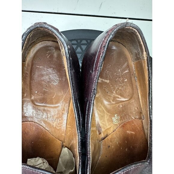 Alden 663 Classic Burgundy Calfskin Leather Tassel Loafers 10 A/C Made in USA main image 10